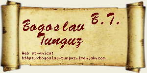 Bogoslav Tunguz vizit kartica